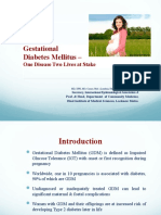 Gestational Diabetes Mellitus - : One Disease Two Lives at Stake