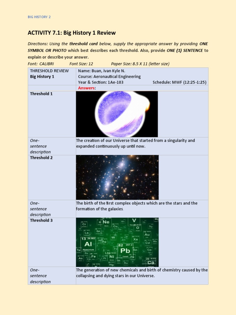 Importance of Star Formation in Big History | PDF | Cognition | Science
