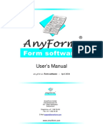 User'S Manual: Anyform Form Software - April 2004