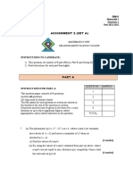 SM015 Assignment 2 (Set A) Mathematics 1 Semester 1