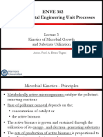 ENVE 302 Environmental Engineering Unit Processes: Kinetics of Microbial Growth and Substrate Utilization