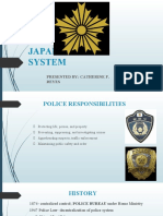 Japan Policing System: Presented By: Catherine F. Reyes