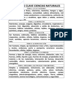 Palabras Clave Ciencias Naturales: Tema 1. Los Ecosistemas