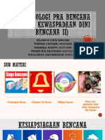 Epid Bencana Kel 2 - Pra Bencana (Sistem Kewaspadaan Dini Ii)