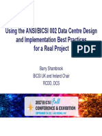 Using The ANSI/BICSI 002 Data Centre Design and Implementation Best Practices For A Real Project