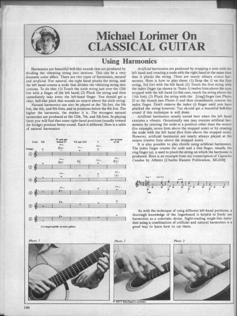 Classical Guitar Harmonics GP Dec 77 PDF