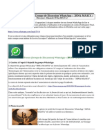 Règles de Bienséance Et de Fonctionnement Du Groupe de Discussion WhatsApp 3RNA MAAYA - V1.2