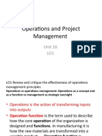 LO1 - Operations and Project Management LO1
