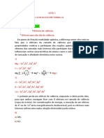 Lista 3 - Quimica