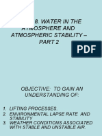 Hour 8. Water in The Atmosphere and Atmospheric Stability