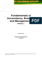 Fundamentals of Accountancy, Business and Management 2: Fatima N. Recopelacion