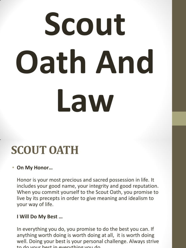 Scout Oath and Law | PDF | Scouting | Mind