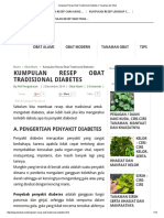 Kumpulan Resep Obat Tradisional Diabetes - Tanaman Dan Obat