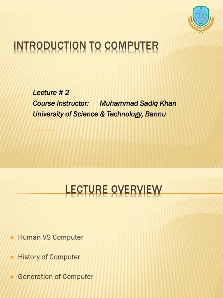 Introduction To Computer 2 | PDF | Integrated Circuit | Computer Hardware
