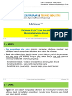 2nd Week - PTI - Sains, Kerekayasaan Dan Teknik Industri