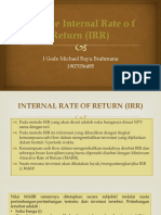 Metode Internal Rate o F Return (IRR)