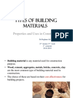Lec 2 - Types of Building Materials - Properties and Uses