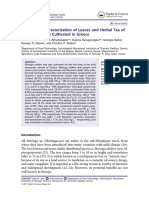 Nutritional Characterization of Leaves and Herbal