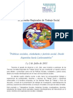 III Jornadas Regionales de Trabajo Social. De Argentina hacia Latinoamérica.