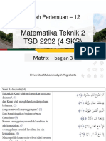 MTK2 - 20190327 - Pertemuan 13 - Matriks Part 3