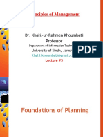 Principles of Management: Dr. Khalil-ur-Rahmen Khoumbati Professor