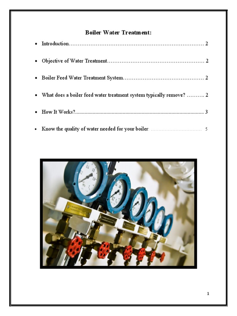 Boiler Water Treatment PDF Water Treatment Water