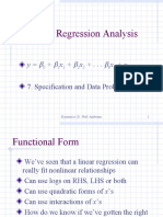 Multiple Regression Analysis: Specification and Data Problems