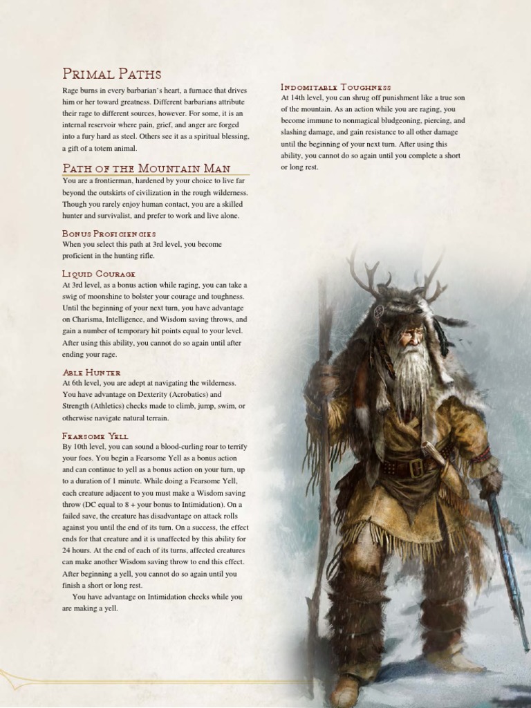 Primal Paths Path of The Mountain Man PDF
