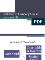 Evolution of Company Law
