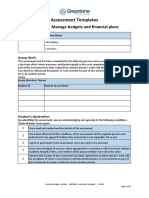 BSBFIN501 Assessment Templates V1.1120