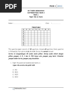 Soalan Matematik Tahun 3 PKSR 1