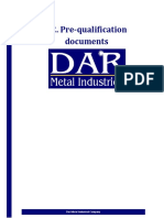 Pre-Qualification Documents: Dar Metal Industrial Company