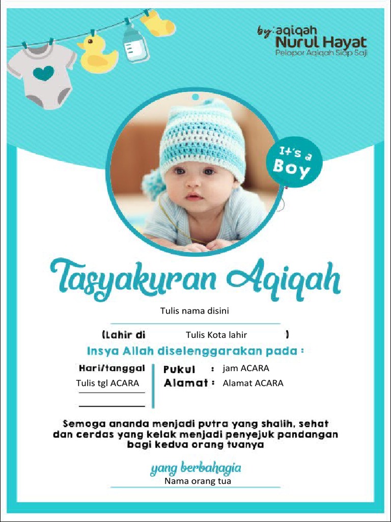 Contoh Undangan Aqiqah | PDF