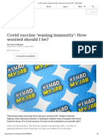 Covid Vaccine Waning Immunity' - How Worried Should I Be - BBC News