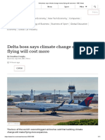 Delta Boss Says Climate Change Means Flying Will Cost More - BBC News