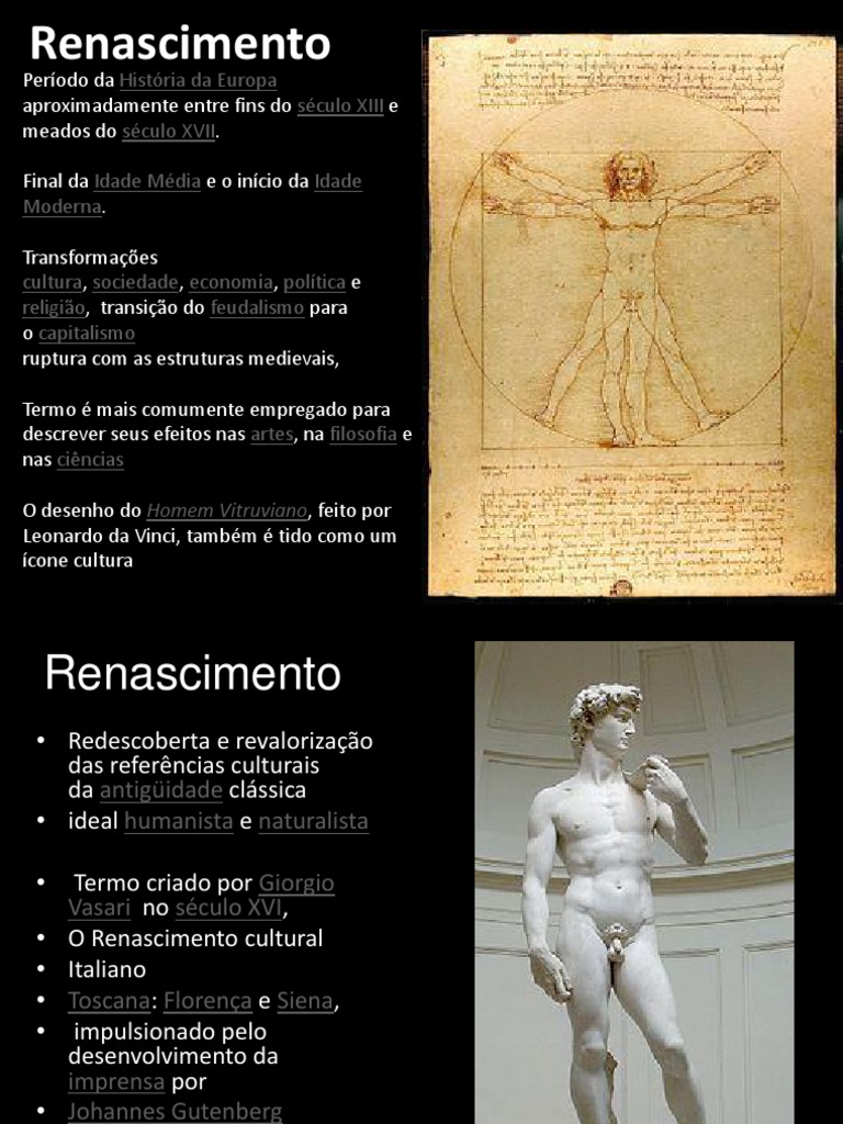 Renascimento: Cultura e Transformações | PDF | Renascimento | Leonardo ...
