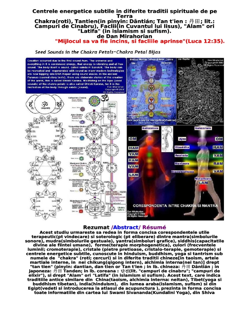 Centre-Energetice Subtile - Chakra | PDF | Electronics | Audio Electronics