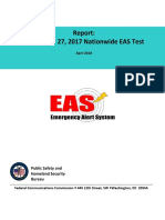 Report: September 27, 2017 Nationwide EAS Test: April 2018