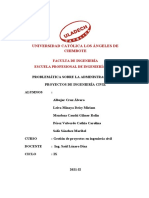 Orientacción Pedagogica #07 - Investigación Formativa - Problema de Administracción de Proyectos de Ingenieria Civil