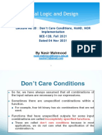 20 DLD Lec 20 Dont Care, NAND, NOR Implementation Dated 04 Nov 2021 Lecture Slides