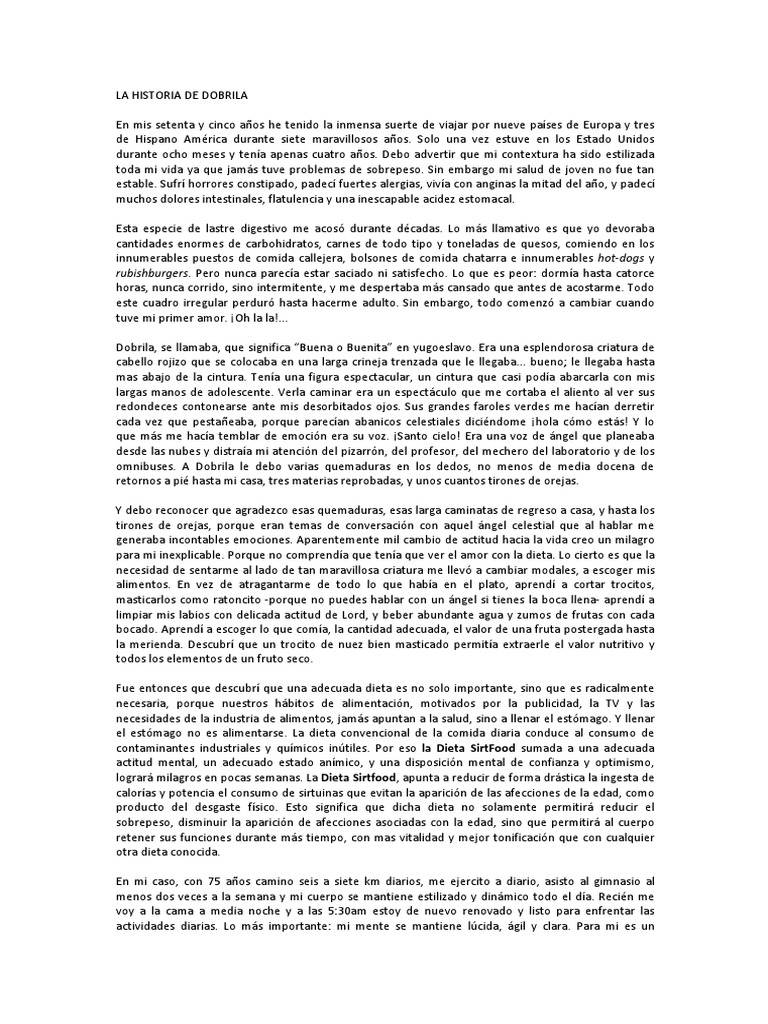 La Dieta Sirtfood Pdf Dieta Comida Y Bebida