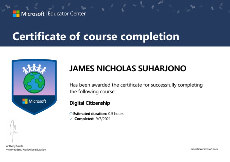 Digital Citizenship Certificate PDF