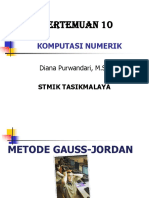 10. Metode Gauss Jordan