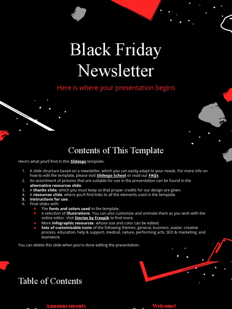 Black Friday Newsletter Template | PDF | Planets | Solar System