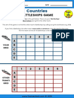 Countries and Nationalities Worksheet Battleships Game