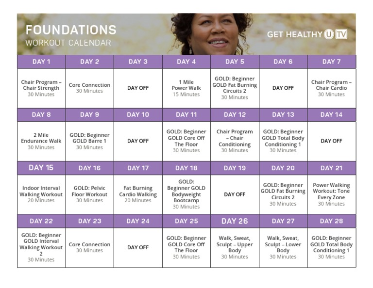 Foundations Calendar | PDF | Physical Fitness | Physical Exercise