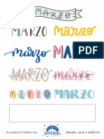 Plantilla Titulos Lettering Marzo