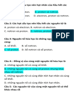 Trắc Nghiệm Hạt Nhân Nguyên Tử