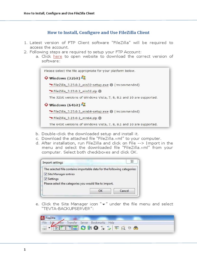How To Install, Configure and Use Filezilla Client PDF
