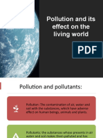 Pollution and Its Effect On The Living World